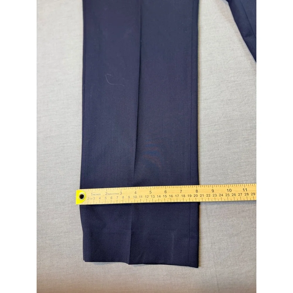 Banana Republic Dress Pants Mens 34x32 Navy Blue Good Marzotto Italian Wool Slim